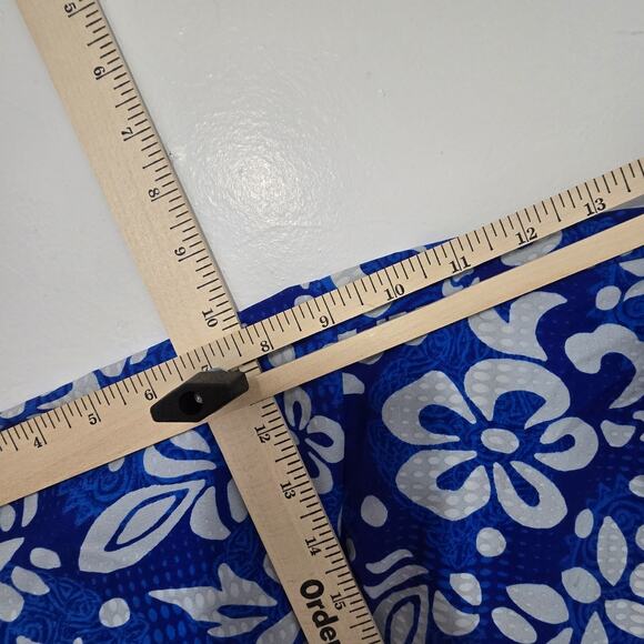 Pointzero Tropical Hawaiian Mens Shirt Large Blue With Flowers - Picture 6 of 10